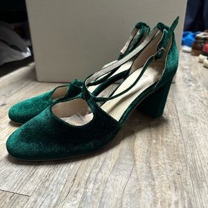 Emerald Velvet ModCloth Heels (Chelsea Crew)